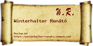 Winterhalter Renátó névjegykártya
