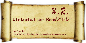 Winterhalter Renátó névjegykártya