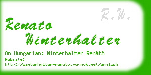 renato winterhalter business card