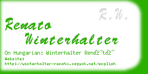 renato winterhalter business card